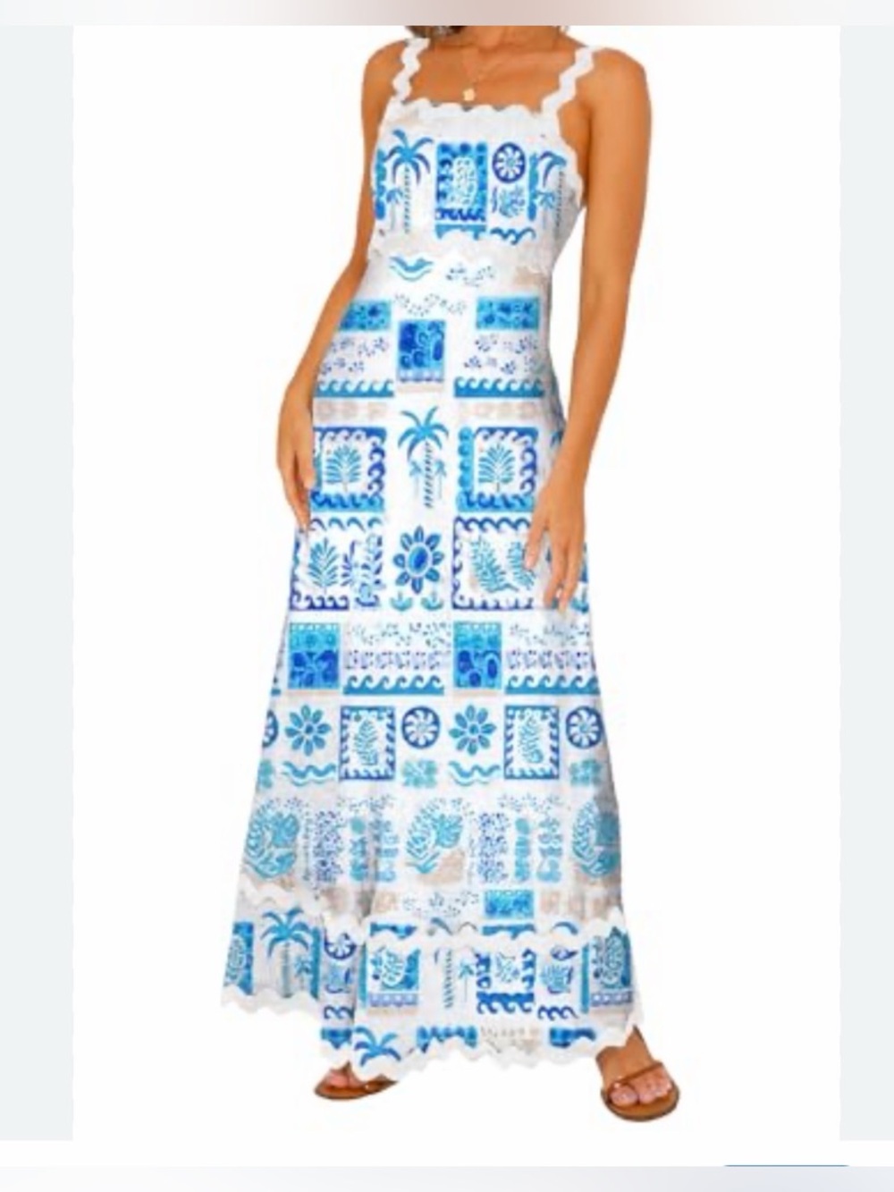 ⭐️NWT Lunajany Summer Fun Ric Rac Maxi Dress⭐️